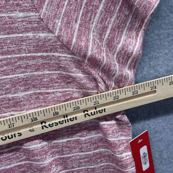 Molly & Isadora Top Womens 2XL Soft Pink Stripe Valentines Day NWT Tunic Tee - Picture 7 of 7
